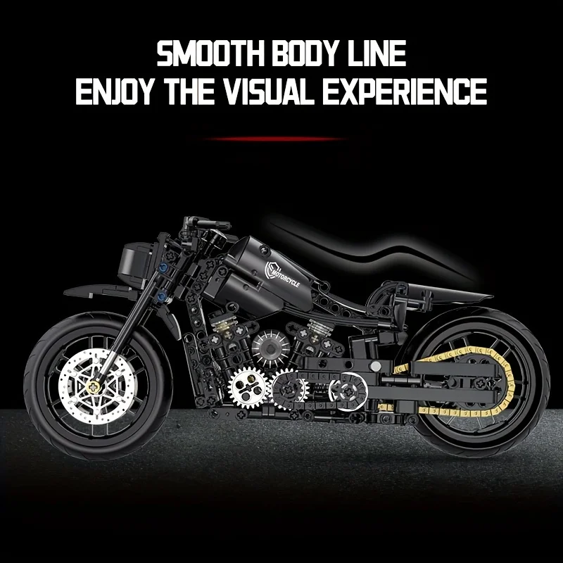 مجموعة مكعبات بناء تقنية لدراجات السباق النارية ، مجموعة موديلات للدراجات النارية الفائقة ، طوب MOC ، ألعاب مجمعة للبالغين والأطفال ، هدايا للأولاد ،!