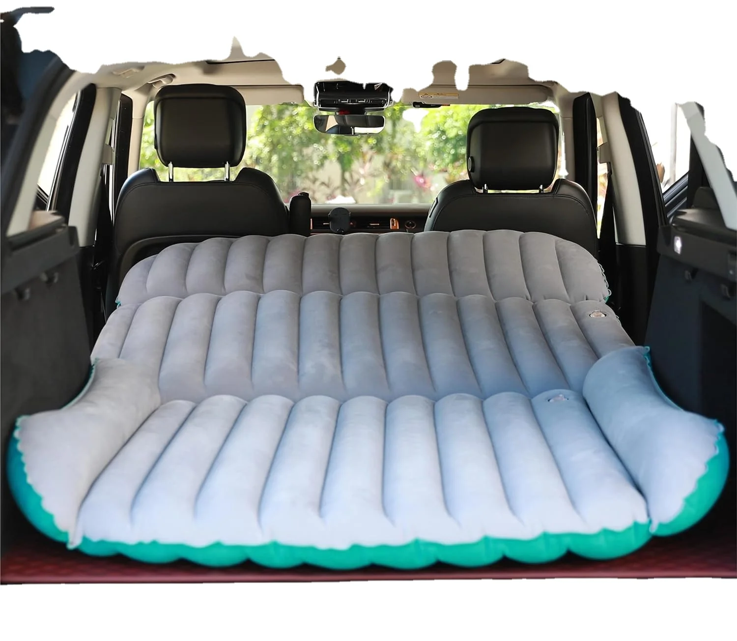 

Dual-Sided Thickened Air Mattress with Flocking Travel Outdoor Camping SUV Back Seat Sleeping Pads 4 Air Bags