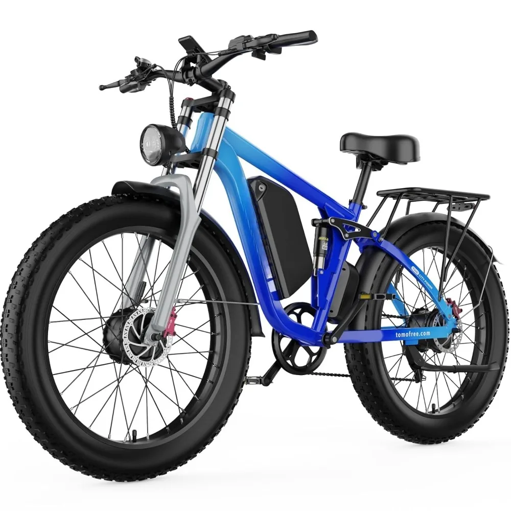 

Электровелосипед для взрослых с двумя двигателями 52В, пиковая мощность 5800Вт, горный электровелосипед, скорость до 75 км/ч, 7-скоростная трансмиссия, запас хода до 75 миль, настраиваемый