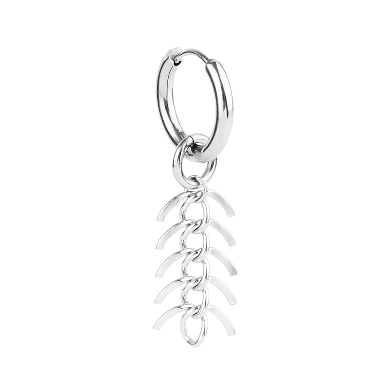 Brincos de argola de aço inoxidável para homens e mulheres, pingentes hip-hop, brincos geométricos, pop gótico da moda, novo, 1 pc, 2023