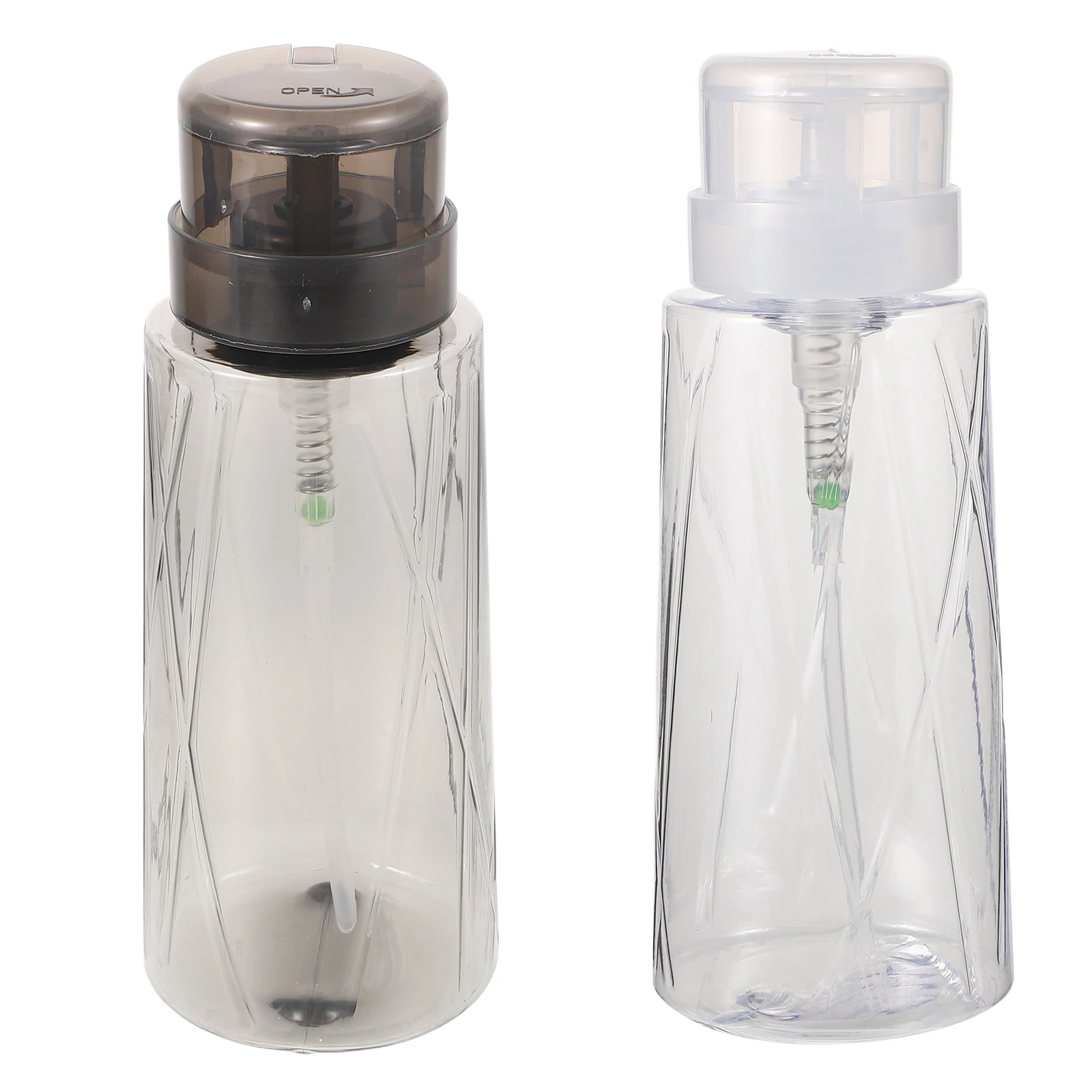 

Refillable Polish Remover Pump Bottle Portable Transparent Push Down Dispenser Leakproof Liquid Container For Travel Home Salon