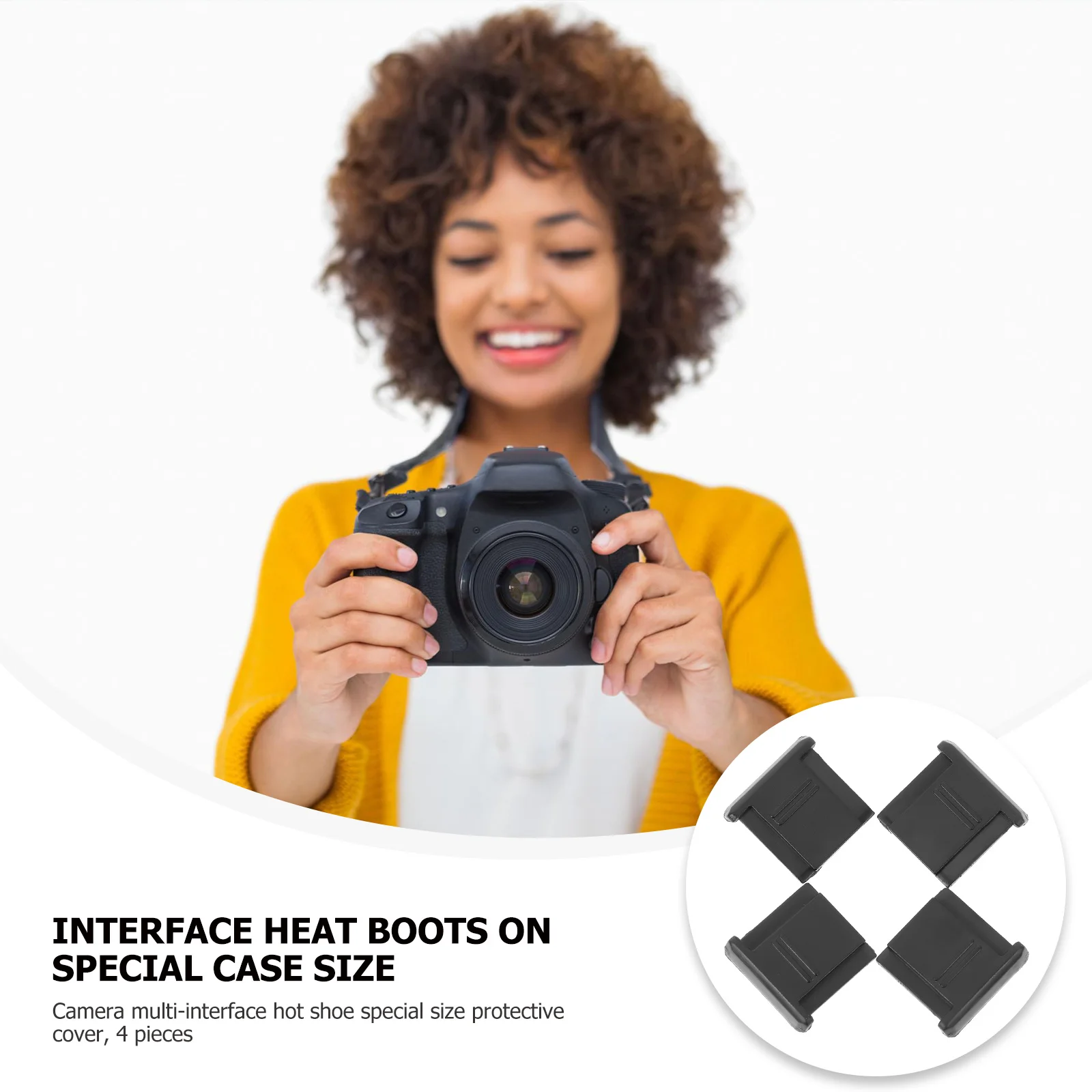 

4Pcs Camera Hot Shoe Cover Protective Cap Durable Hot Shoe Mount Protector for Camera Against Fingerprints Oxidation