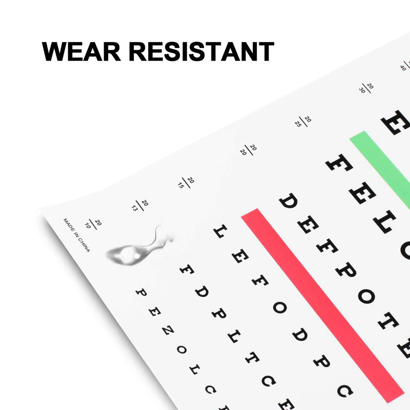 Eye Chart Visual Standardized Eye Far Near Vision Acuity Chart Eye Testing Chart for School Doctor's Office Physical Examination