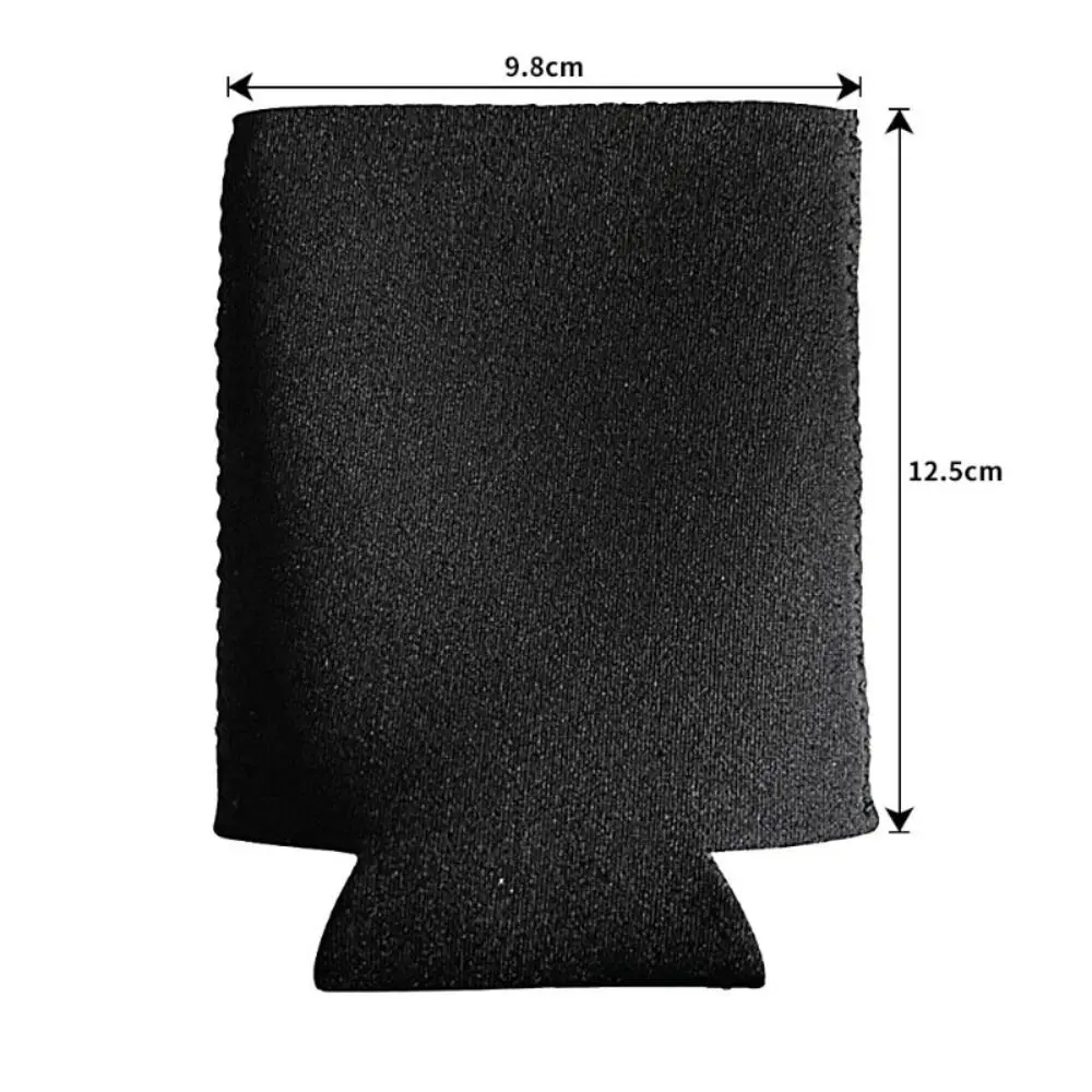 Foldable Elastic Beer Sleeves Neoprene Heat Insulated Cup Cover Solid Color Reusable Camping Soda Bottele Cover Cola