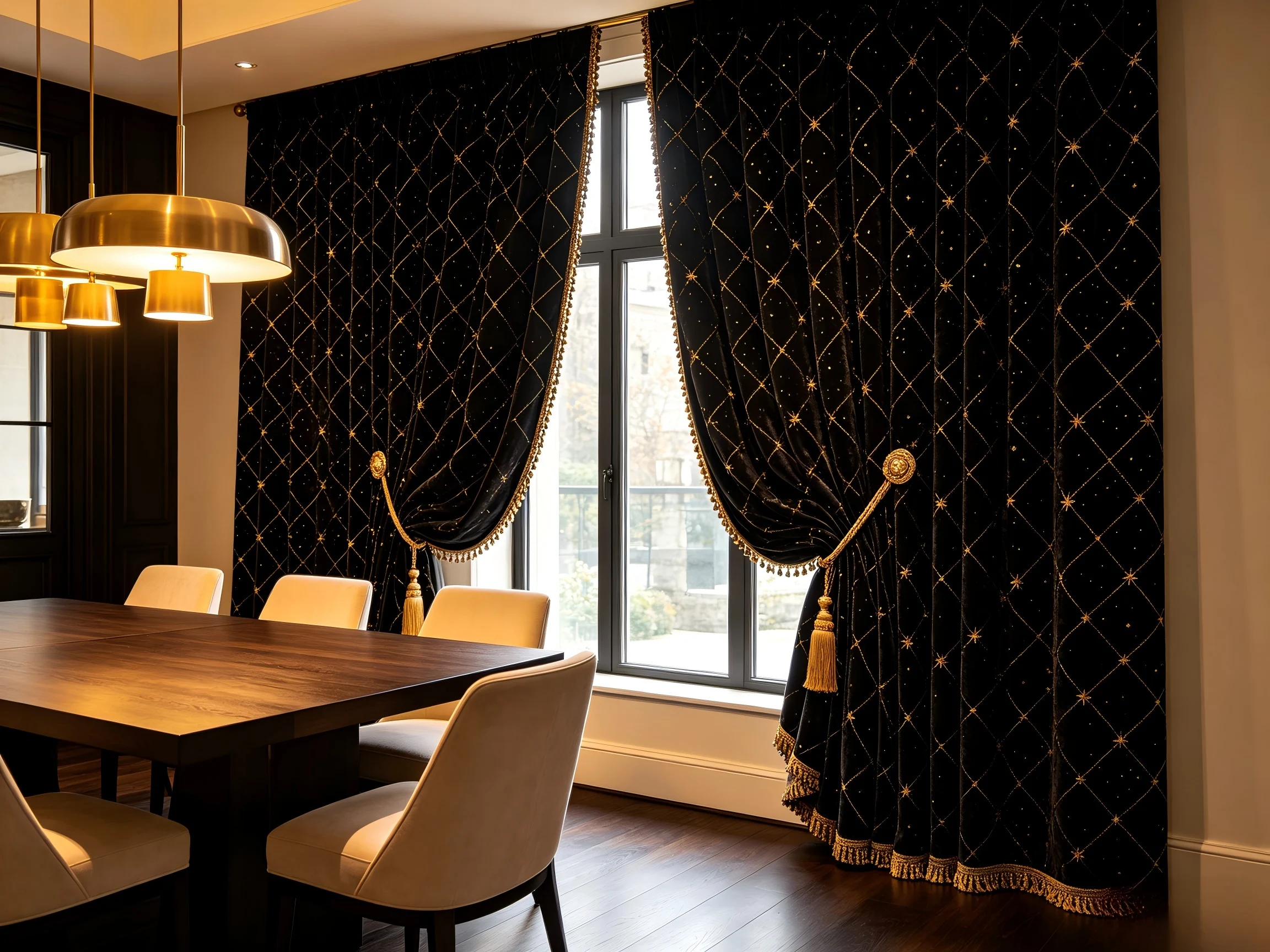 200176   Retro velvet blackout curtains European restaurant bedroom curtains