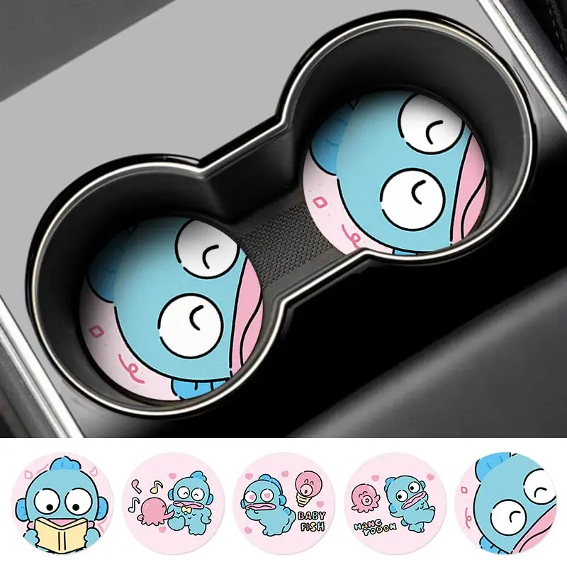 Veículo Montado Decorar Suprimentos, Anime Hangyodons Dos Desenhos Animados, Kawaii Carro De Armazenamento De Copo De Água, Boca Feia, Peixe, Anti-Slip Coasters