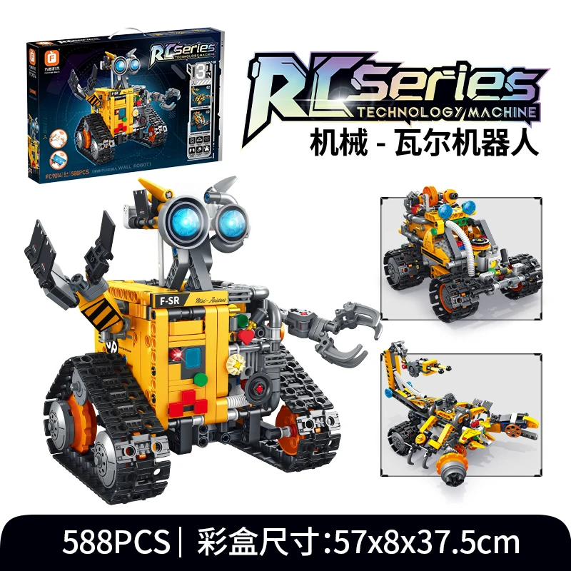 

3-in-1 Remote Control Transforming Robot - Programmable Tracked Vehicle Building Kit for Kids