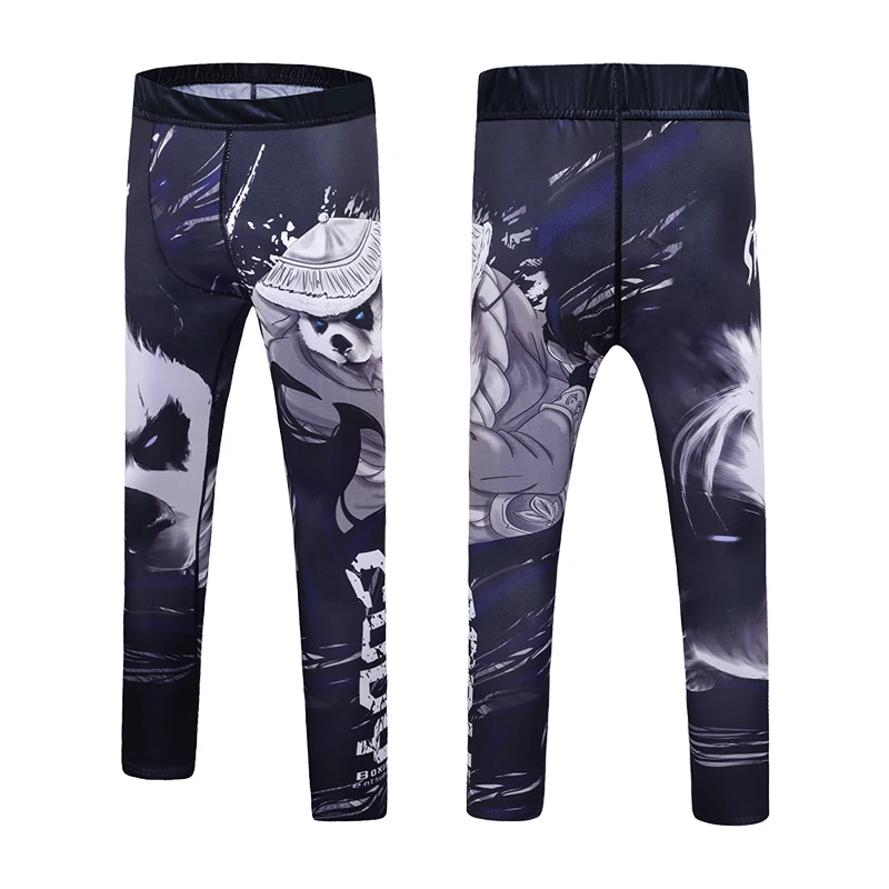 Kid's Boxing Pants Boys Muay Thai Jiu Jitsu Leggings Children MMA BJJ Kickboxing Trousers Exercise Training Running Sport Pants