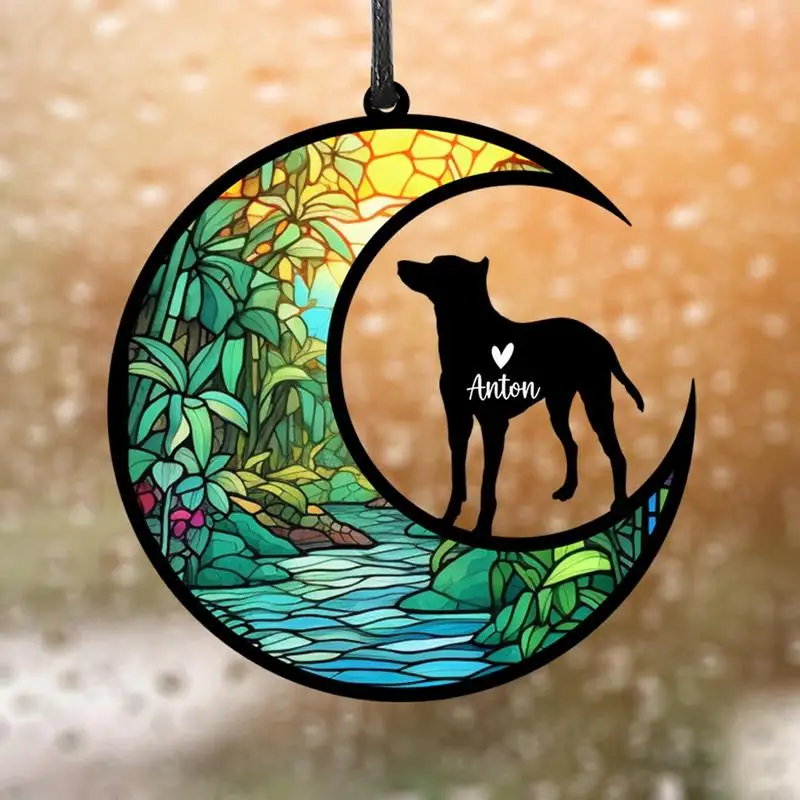 Acrylic Dog Ornament Universal Colorful Acrylic DIY Dog Ornaments Loss Of Dog Sympathy Gift Pet Memorial Gifts Remembrance Gifts