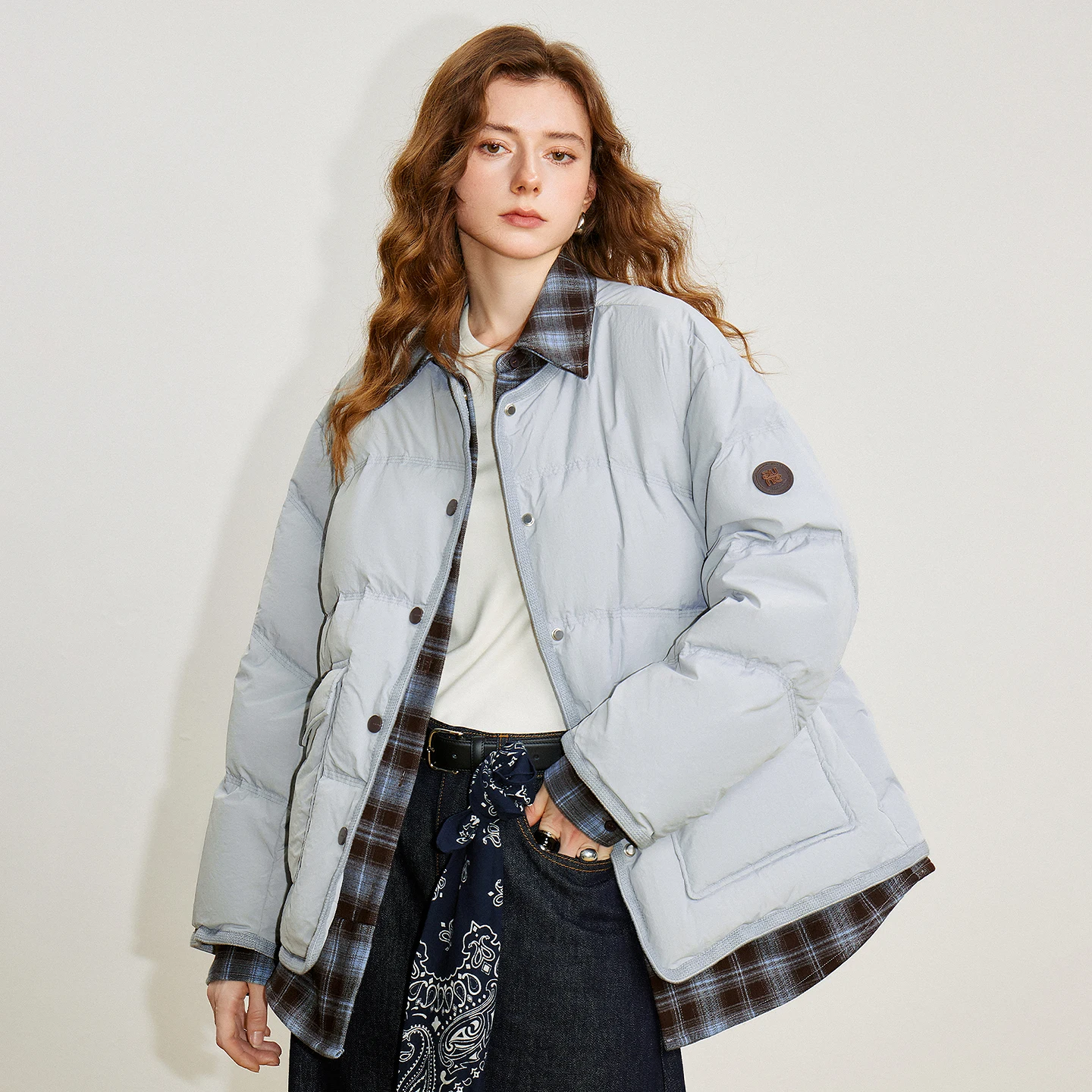 TOYOUTH المرأة أسفل سترة 2025 شتاء جديد 90% الأبيض بطة أسفل الربط كاوبوي وهمية قطعتين معطف دافئ