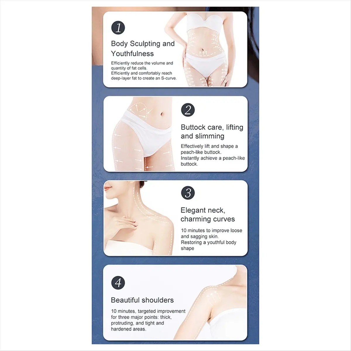 [NEW] Body Slimming Ultrasonic Cavitation Device Belly Fat Removal Massager Weight Loss Anti Cellulite Slimming EU Plug
