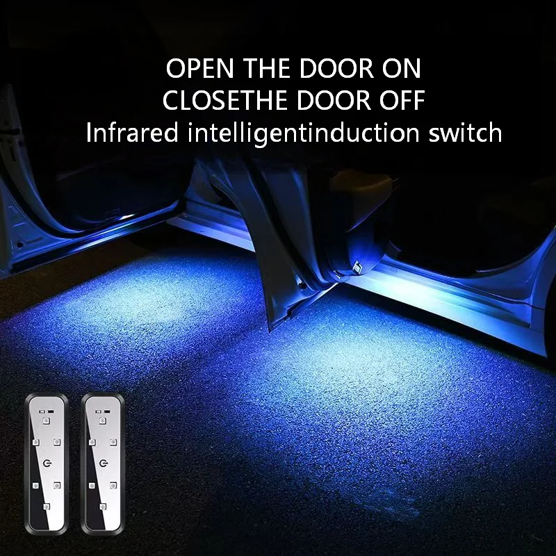 Magnetische Auto-Tür-LED-Warnleuchte, Farbwechselnde Blinkende Willkommens-Ambiente-Lampe, Aufklebbares Anti-Kollisions-Notfall-Signallicht N