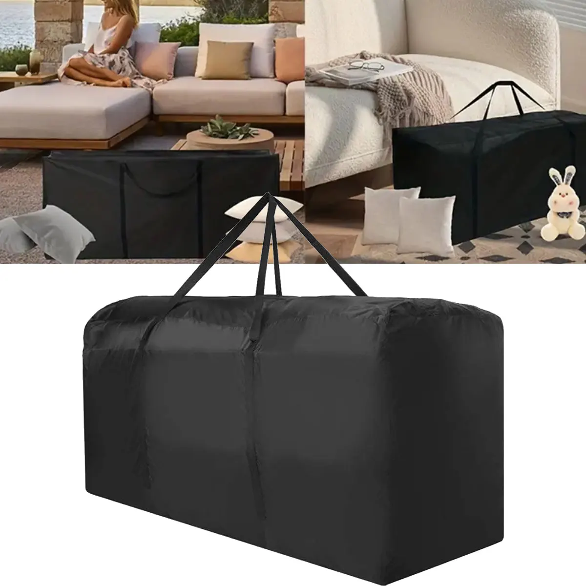 1 Pcs Waterproof storage bag with handle 210D Oxford fabric, UV and sun protection for outdoor furniture and Christmas trees