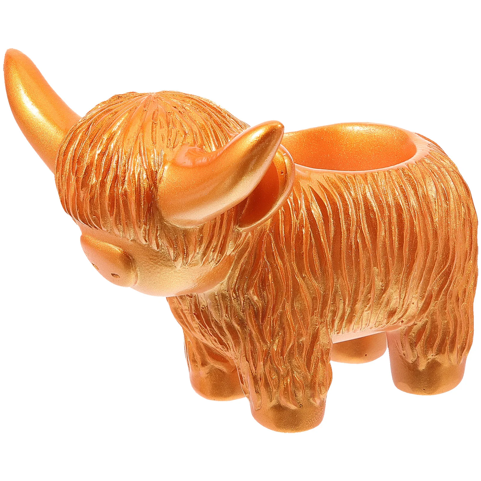 الراتنج زارع البقرة وعاء عصاري المرتفعات البقرة الزهور الزخرفية للمنزل حديقة داخلي في الهواء الطلق زراعة الحاويات #6