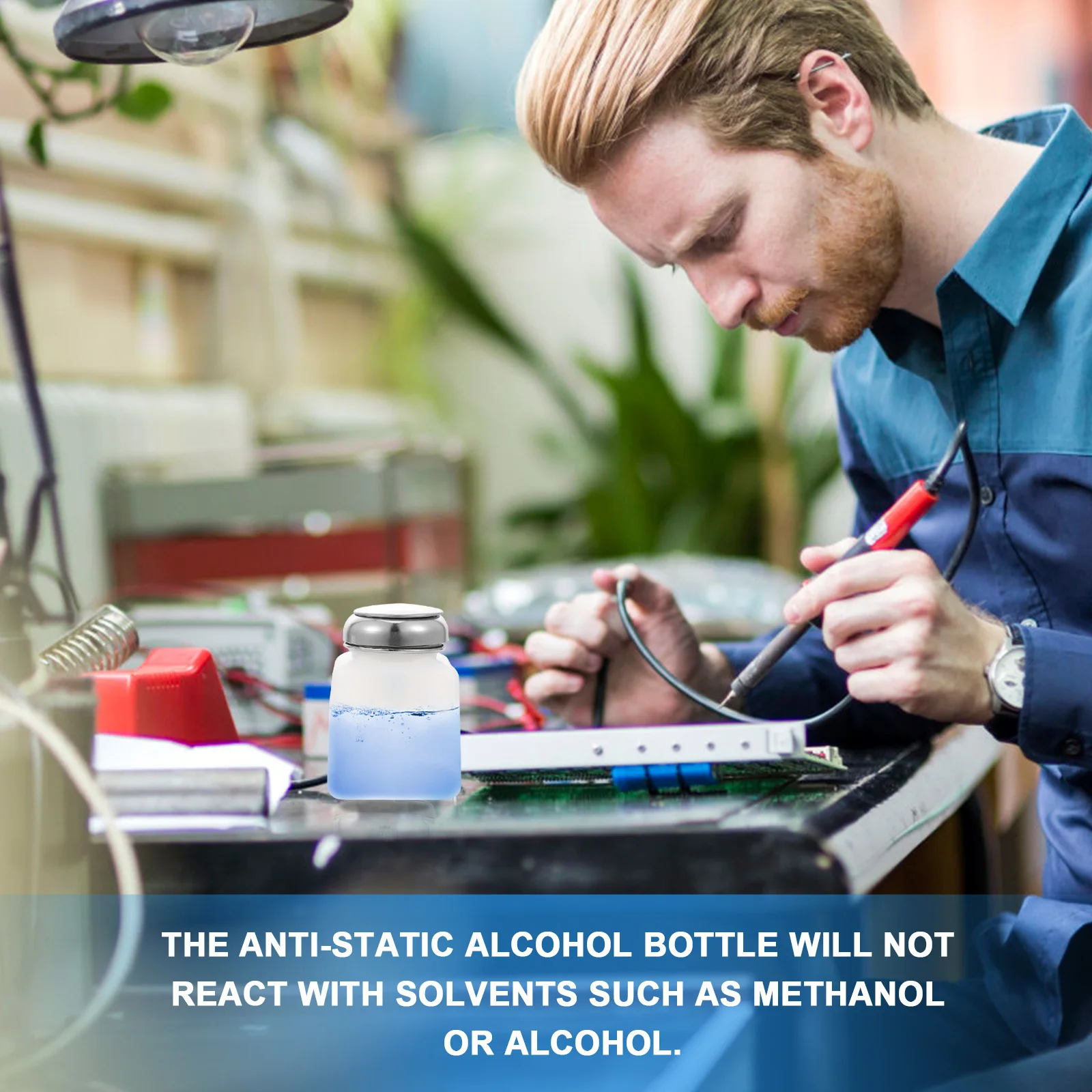 

2Pcs Stainless Steel Liquid Alcohol Pump Bottle 200ml Anti-Static Reflux Prevention Suitable for Nail Art Cleaning Makeup