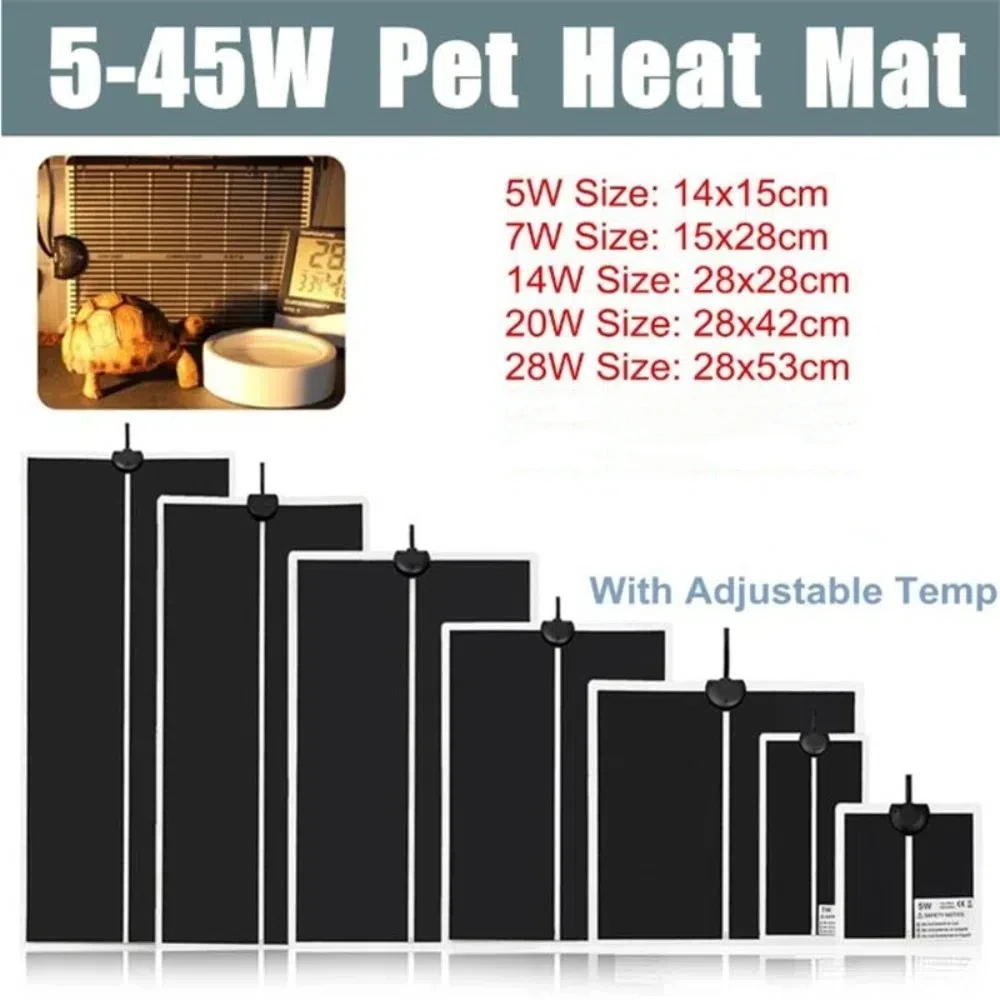 

5~28W Seedling Heat Mat Plant Seed Anti-cold Pet Winter Heating Mat with Temperature Controller 220V~240V