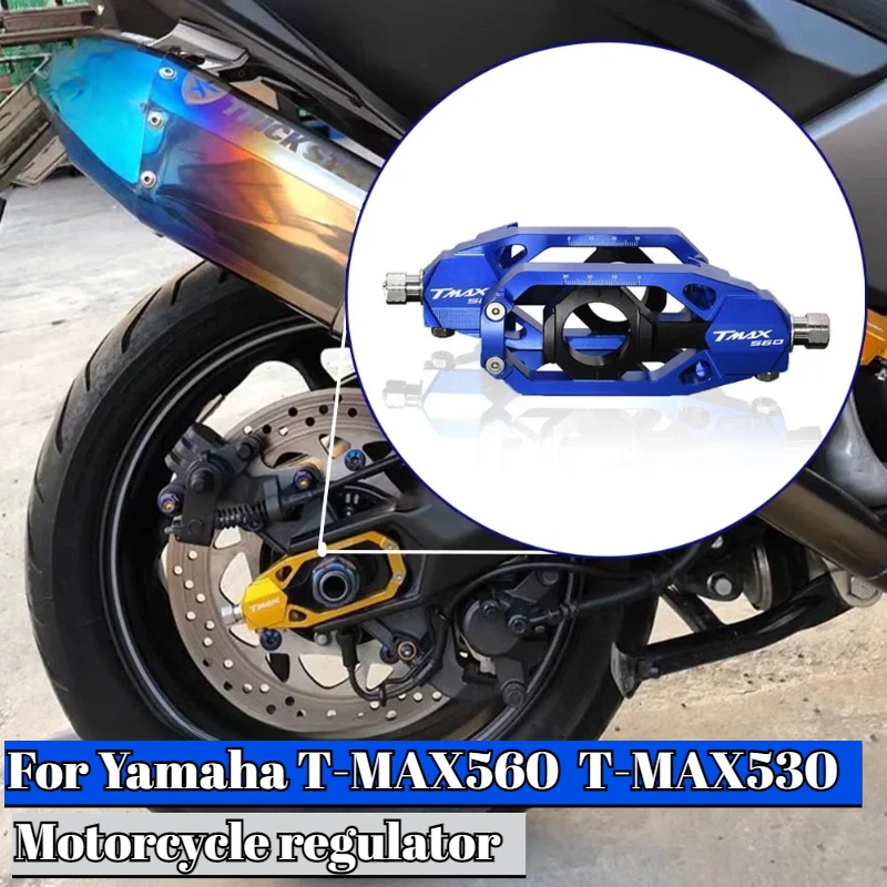 For Yamaha T-MAX560 2020-2024 T-MAX530 2017-2019 Motorcycle CNC Aluminum Rear Wheel Axle Blocks Chain Adjusters Tensioners
