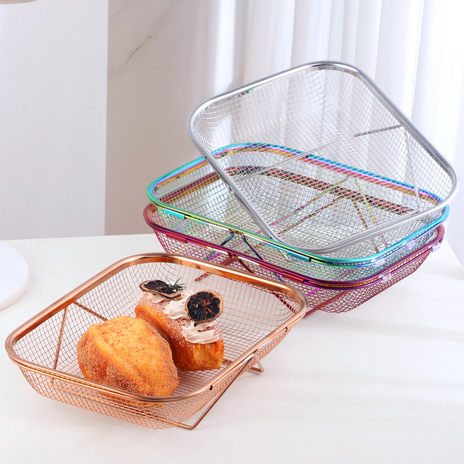 1Pc Telescopic Sink Storage Rack Stainless Steel Fruit Vegetable Kitchen Organizer Dish Drainers Basket Drying Rack