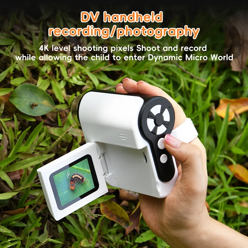 

DV Microscope For Kids With 6 Adjustable LED Lights 2Inch LCD With 32GB Memory Card