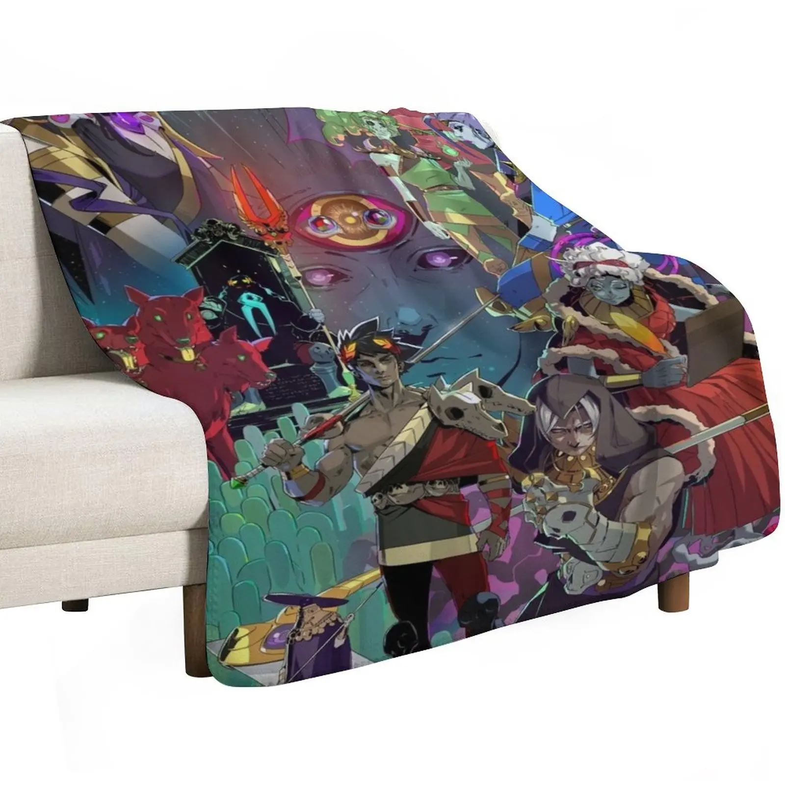 Hades Game Artwork Poster Throw Blanket Hairys Large halloween Bed covers Sleeping Bag Thermals For Travel Blankets