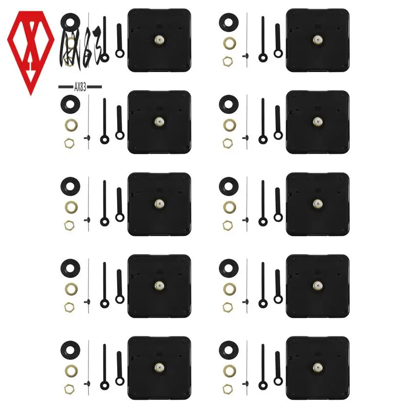 

AX83-10X Clock Movement With Short Hands, 4/ 25 Inch Maximum Dial Thickness, 3/ 5 Inch Total Shaft Length