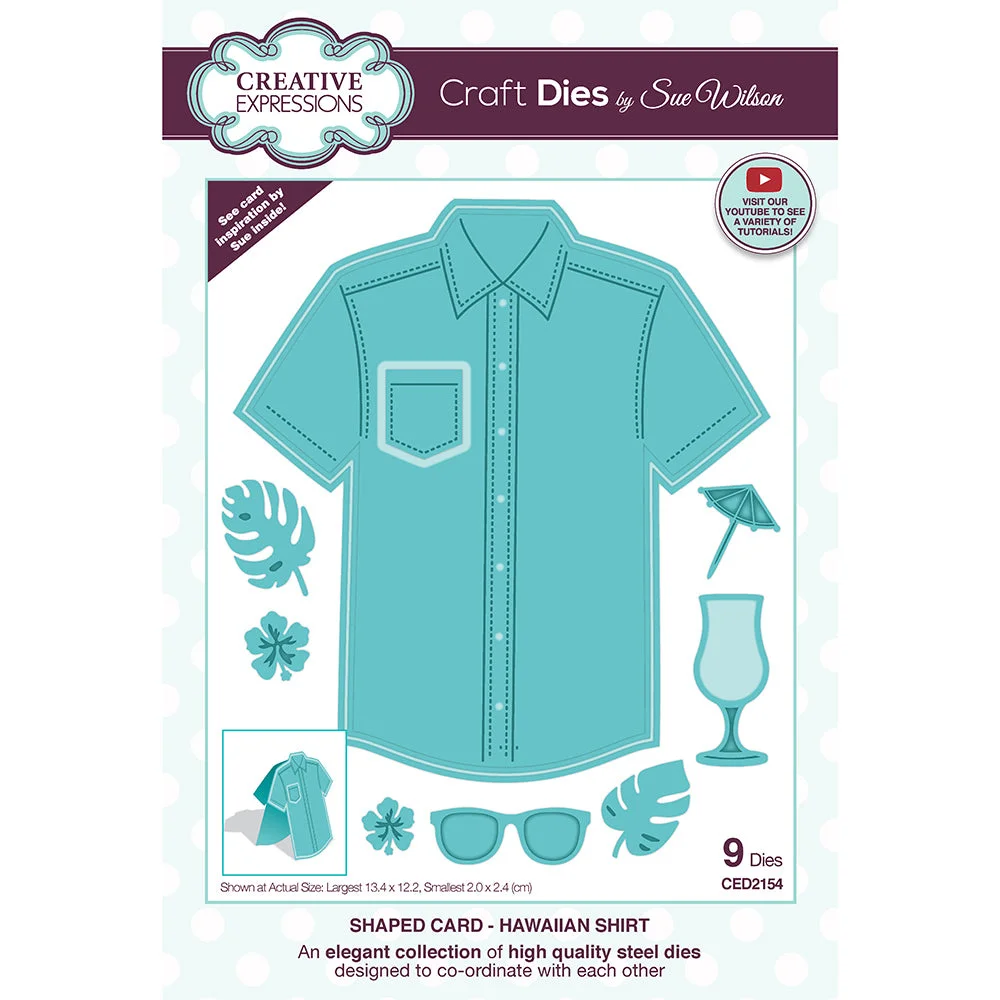 

2022 Summer New Shaped Card Collection Hawaiian Shirt Cutting Dies Diy Paper Scrapbooking Gift Card Decoration Embossing Molds
