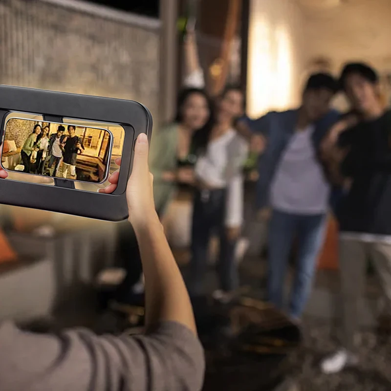 YSKE Magnetic RGB Phone Ring Light - Multi-Angle Dimmable Fill Light for Live Streaming/Conference/Selfie/Vlog, Universal Phone