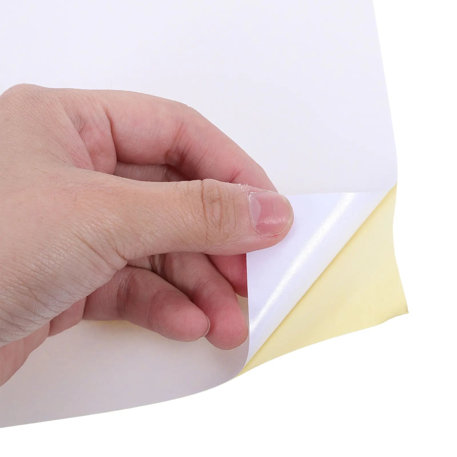 100Pcs White Matte Label Paper Self-Adhesive A4 Sticker Sheets Printable for Inkjet Printer Shipping Product Labels Office