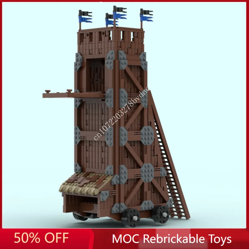 

1081PCS MOC Siege Towerr Side View Model Building Blocks Technology Bricks Creative Assembly Toys Holiday Gifts