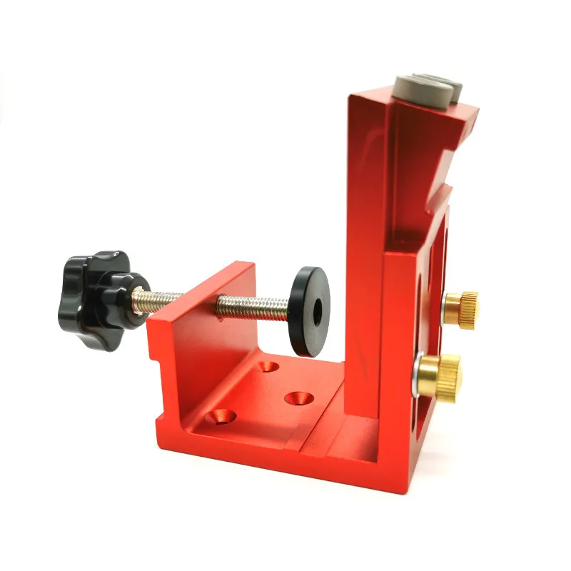 

Pocket Hole Drill Guide Dowel Jig Oblique Hole Locator Drilling Kit Aluminium Woodworker DIY Tools