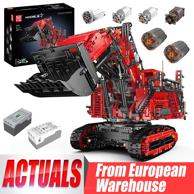 Mould King 17070 17071 Technischer LKW-Bausatz Der Motorisierte R 9800 Bagger Baustein-Set Auto-Bausatz Kinder Weihnachtsgeschenk