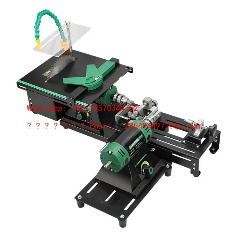 L    Mini Lathe Household Automatic Drilling Machine Wood Bead Round Bead Jade Woodworking Cutting and Grinding Machine