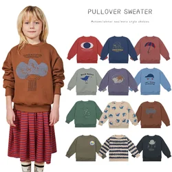 Ins New 2024 Kids Clothes Baby Boys Cartoon Sweaters Winter Clothes for Girls Kids Sweatshirts Long Sleeve O-neck Cute Sweater