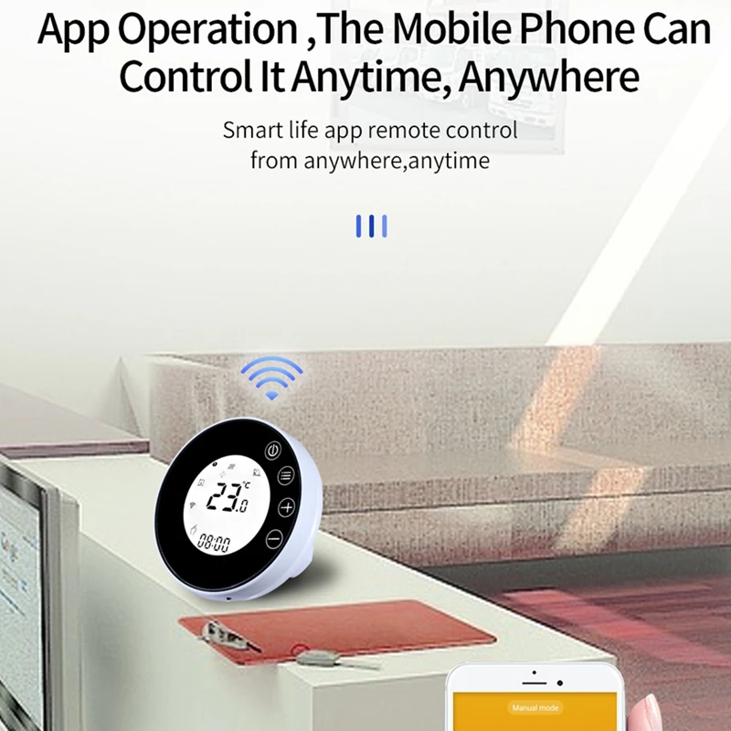 X7HGB 와이파이 스마트 난방 온도조절기, LCD 디스플레이 음성 제어, 알렉사 투야 앨리스 전기 바닥 온도 컨트롤러