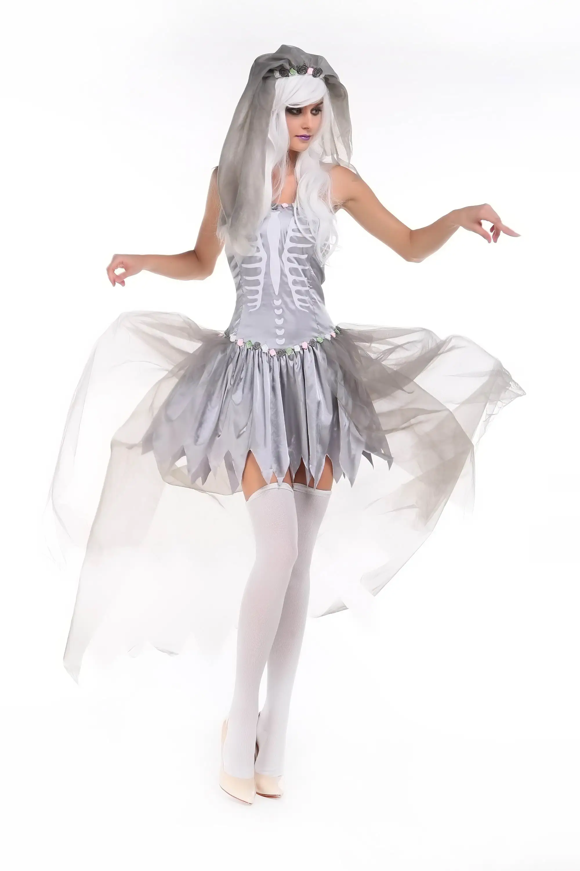 Sexy Bride Costumes Magic Bride Costume Halloween Women Sexy Dead Bride of Doom Costumes