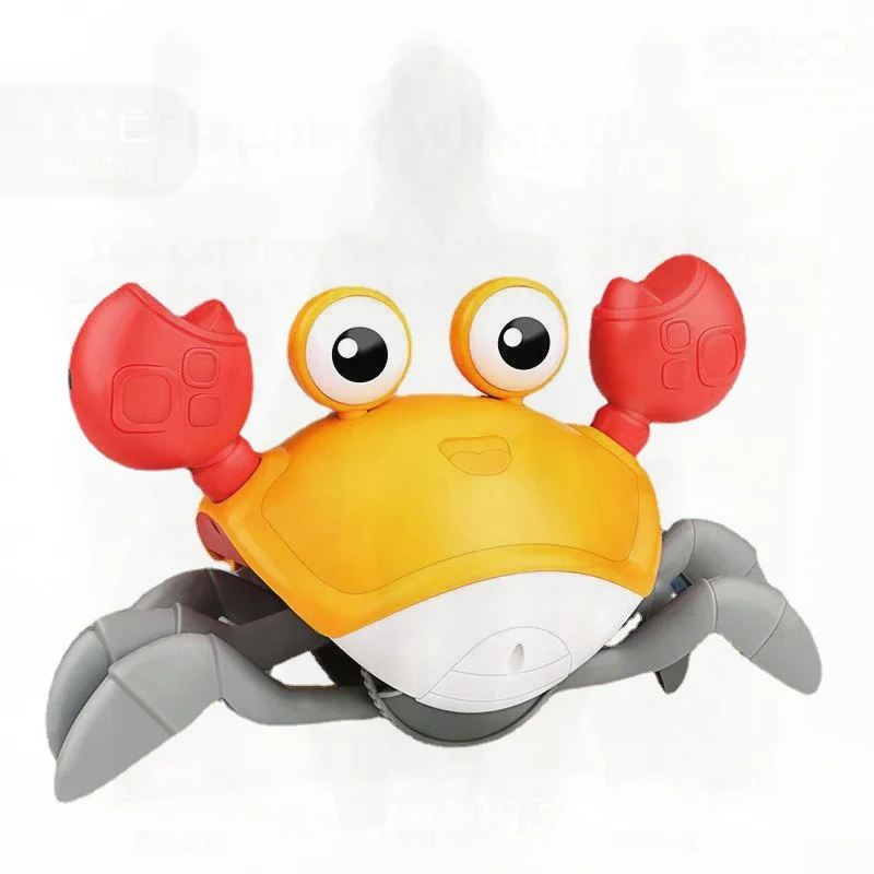 Automatic Obstacle Avoidance Electric Induction Crab Toy with Sound And Light Charging Feature for Kids Crawling Development