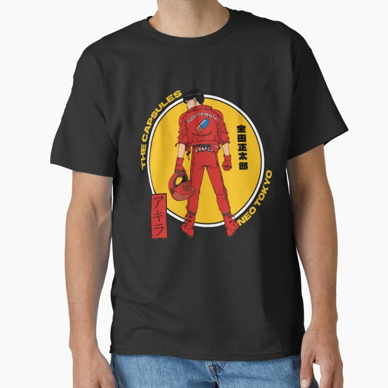 

The Capsules Neo Tokyo Explosion Akira 80s Cyberpunk Anime T shirt Large size Tops Manga Graphic Print Y2k Clothes Cartoon Tee