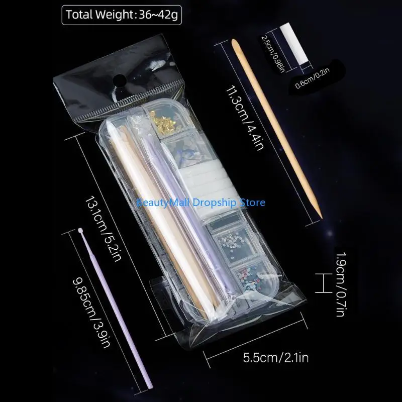 40JD الأسنان الأحجار الكريمة عدة الأسنان الأحجار الكريمة مشرقة الأسنان الأحجار الكريمة عدة للأسنان المهنية مجوهرات الأسنان عدة #6