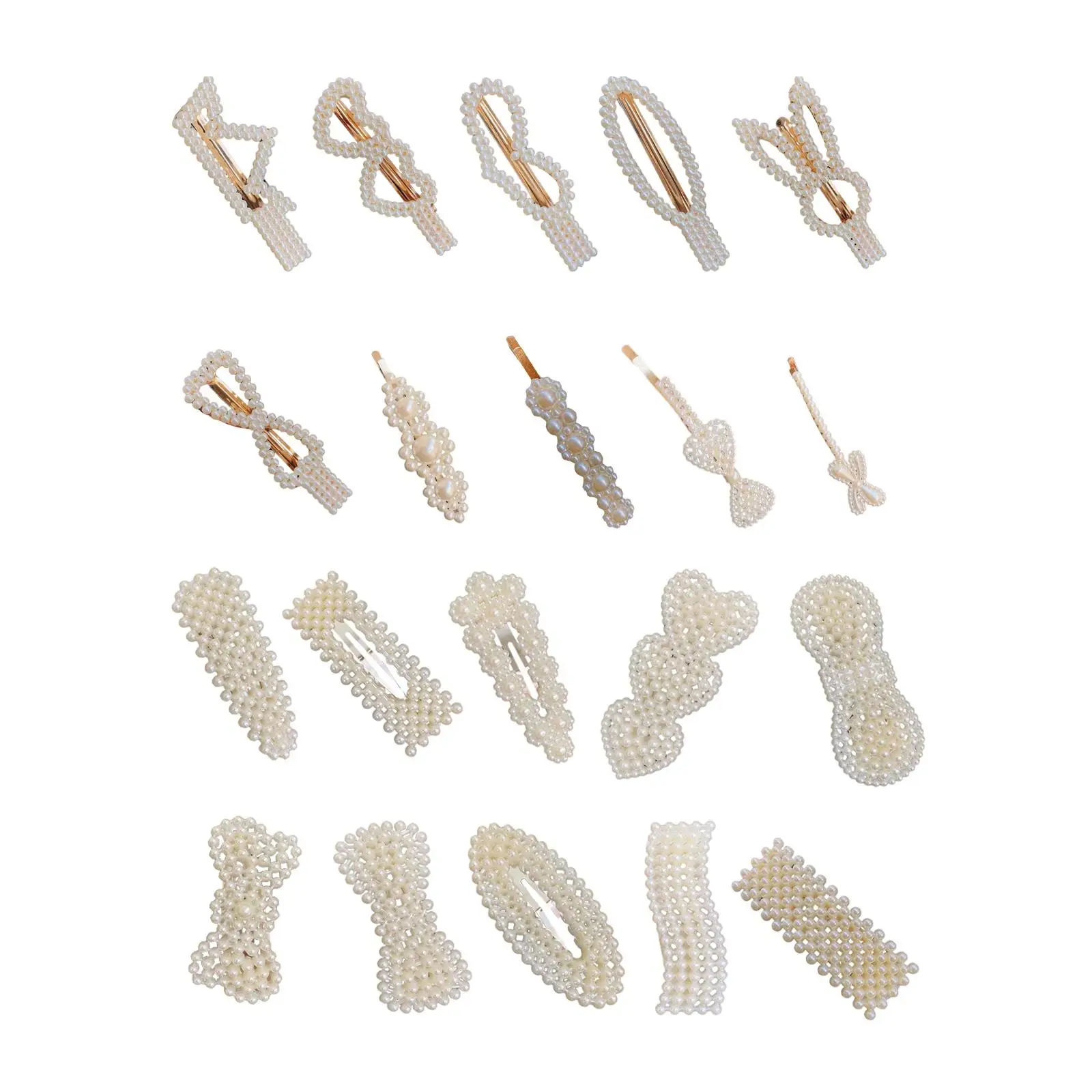 Pérolas Cabelo Clip Pinos, grampo geométrico, cocar presilhas