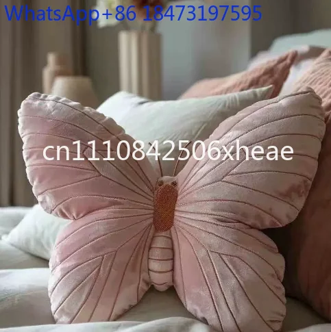 Cute Butterfly Cushion Comfortable Pink Sleeping Bed Cushion Neck Travel Pillow Room Decoration Aesthetic Pillows for Furniture