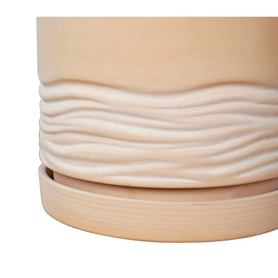 فخار 8 بوصة زارع تيراكوتا، أحمر