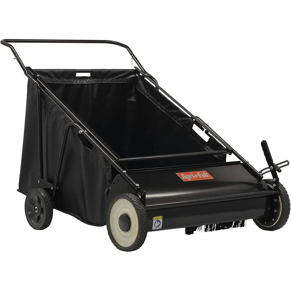 

45-0570 30" Push Behind Lawn Sweeper, 12 cu. t Hopper Bag acity; Lea & Grass Catcher, with Adjustable Brush Height