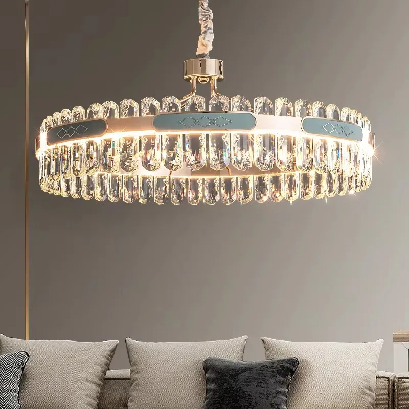 Designer Hanging Lights Golden Creative Luxury Smart Home Light Ceiling Modern K9 Crystal Chandeliers Pendant Lights