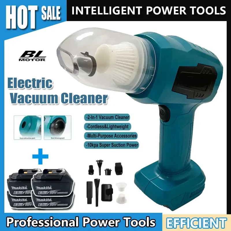 

For Makita 18v Battery Mini Handheld Car Vacuum Cleaner 100ML Cordless Portable Vacuum Keyboard Car Cleaning Tools Fit Makita