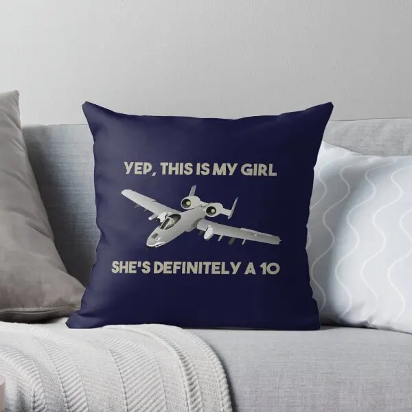 

American A 10 Warthog Jet Aircraft Meme Printing Throw Pillow Cover Throw Hotel Comfort Fashion Pillows not include One Side
