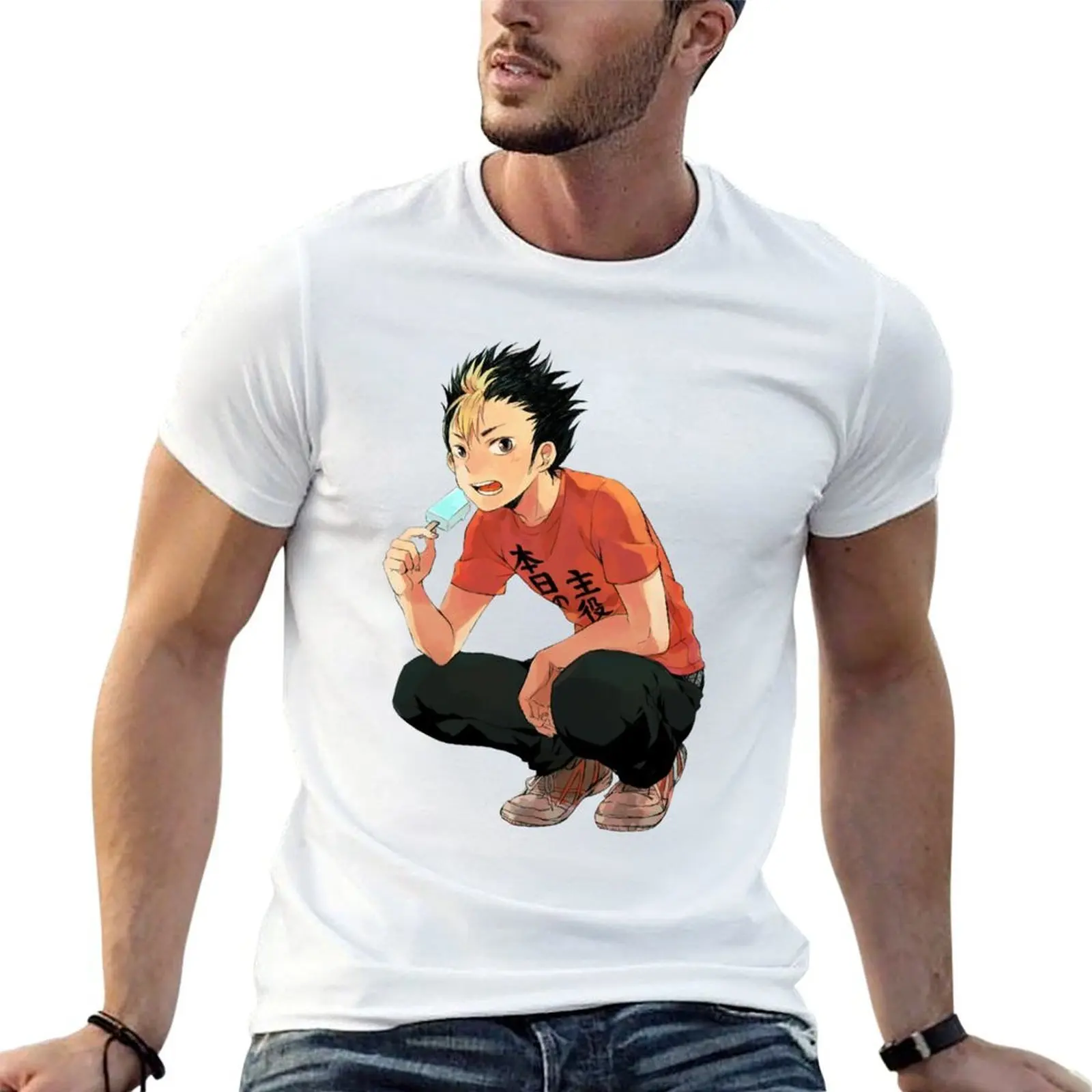 

t shirts shirt man shirt t man Nishinoya anime cotton T-Shirt t luxury oversize