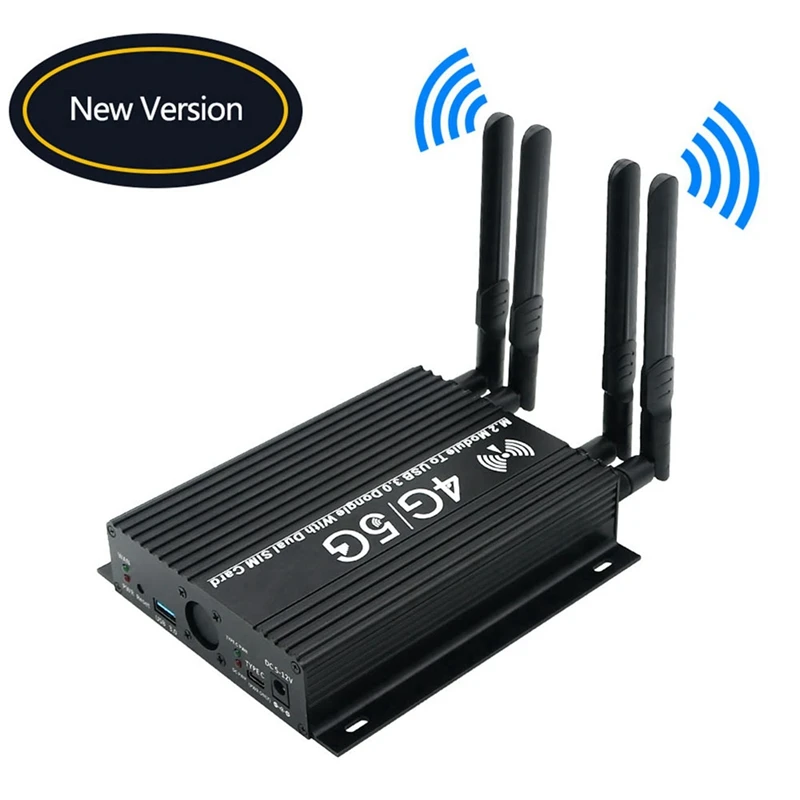 쿨러 선풍기 듀얼 SIM 카드 슬롯 및 보조 전원 포함, 6X NGFF(M.2) 모듈-USB 3.0 어댑터, 4G, 5G