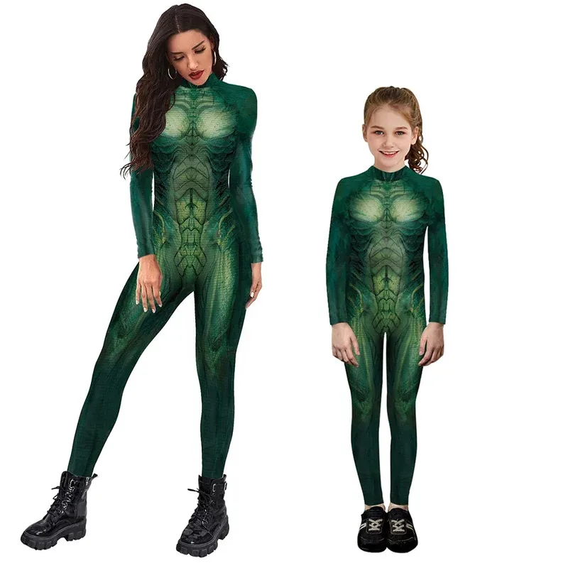 

l2025l Хэллоуин Богомол Комбинезон Насекомое Косплей Костюм Одежда 3D Печатные Боди Косплей Карнавальные Вечерние Комбинезоны Зентаи Костюм