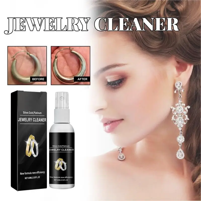 Silver Jewelry Cleaner Jewelry Cleaning Agent Anti Tarnish Spray 60ml Quick Quick Jewelry Cleaning Spray Restores Shine