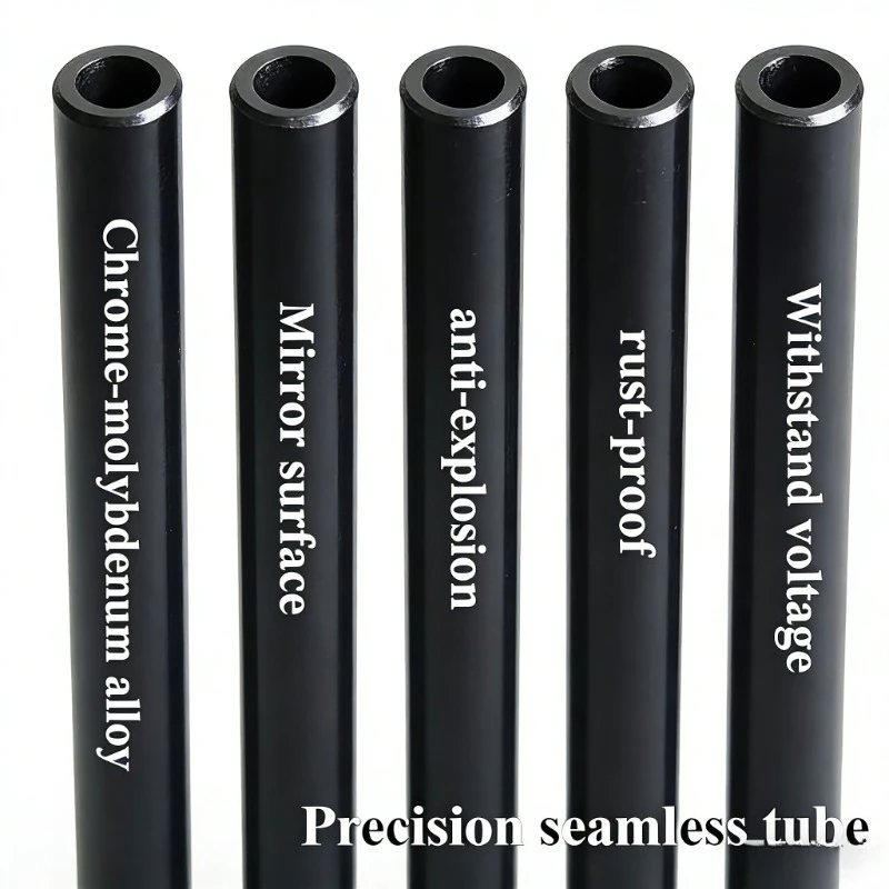 Black Seamless Carbon Steel Tube High Strength Hydraulic Precision Steel Pipe Industrial Metal Tubing for DIY Hardware and Tools